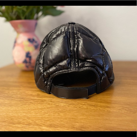 💯 Authentic RARE MONCLER Quilted Puffer Down Black Ball Cap Hat - Picture 10 of 15